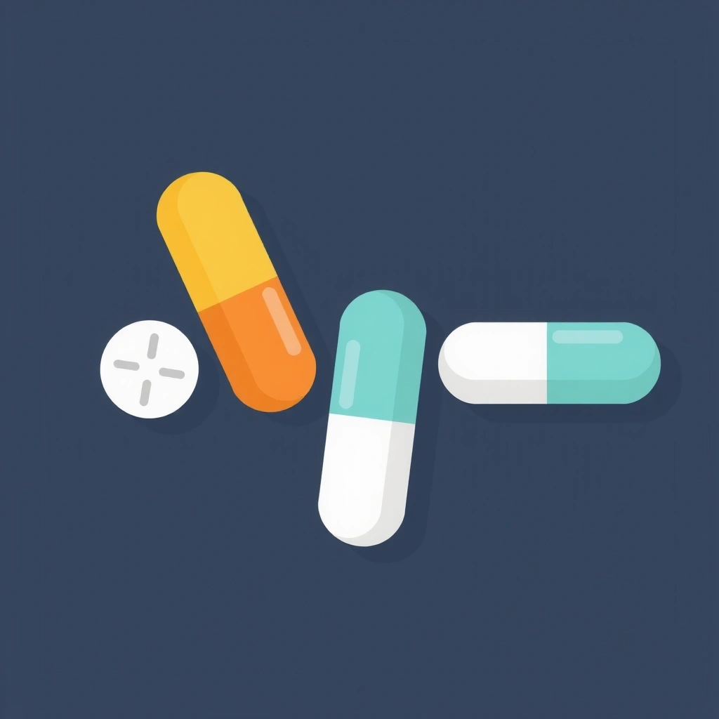 Icône représentant des gélules ou des pilules, symbolisant les compléments alimentaires.