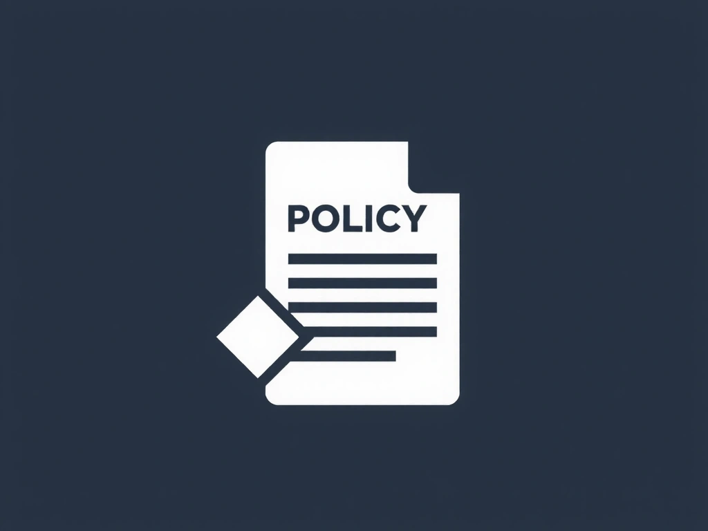 Icône d'un document qui se met à jour, symbolisant des changements de politique